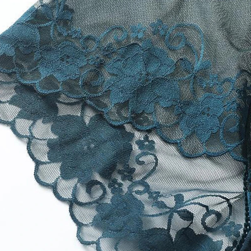 Women Trasnparent Flower Underwear