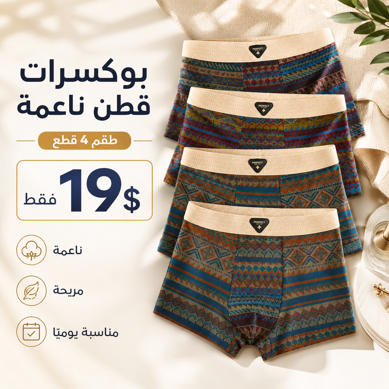 بوكسرات القطن الاحمر